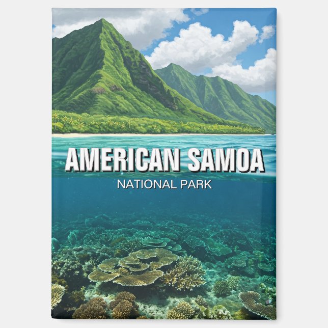 Imán Viajes al Parque Nacional de Samoa Americana (Anverso)
