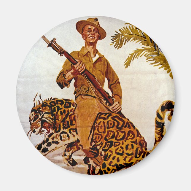 Imán ¿Viajes? ¿Aventura? ¡Únete a los marines! (Frente)