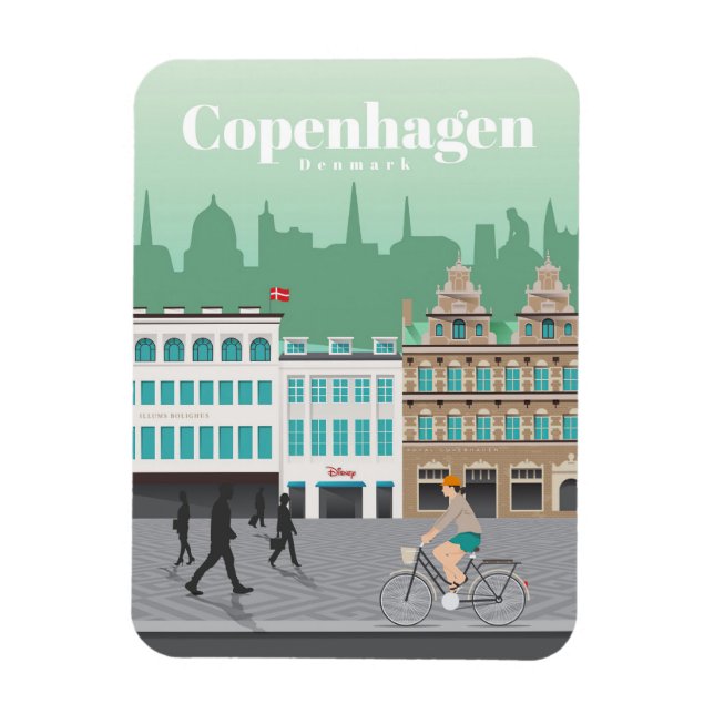 Imán Viajes De Arte De Viaje A Copenhague (Vertical)