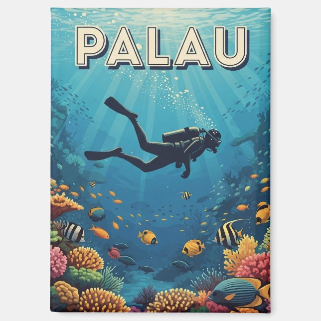 Imán Viajes de buceo en Palau (Anverso)