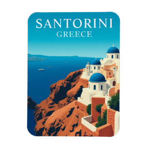 Imán Viajes de Casas Blancas Vintage Santorini Grecia