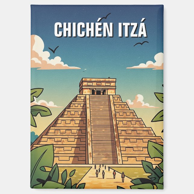 Imán Viajes de Chichen Itza México (Anverso)