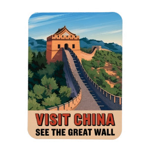 Imán Viajes de época China Gran Pared Paisaje Retro