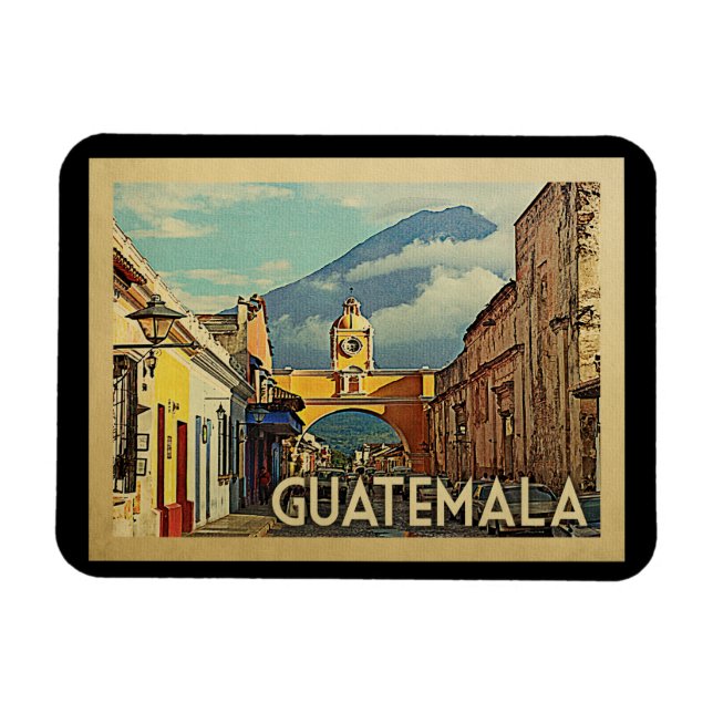 Imán Viajes de época de Guatemala (Horizontal)