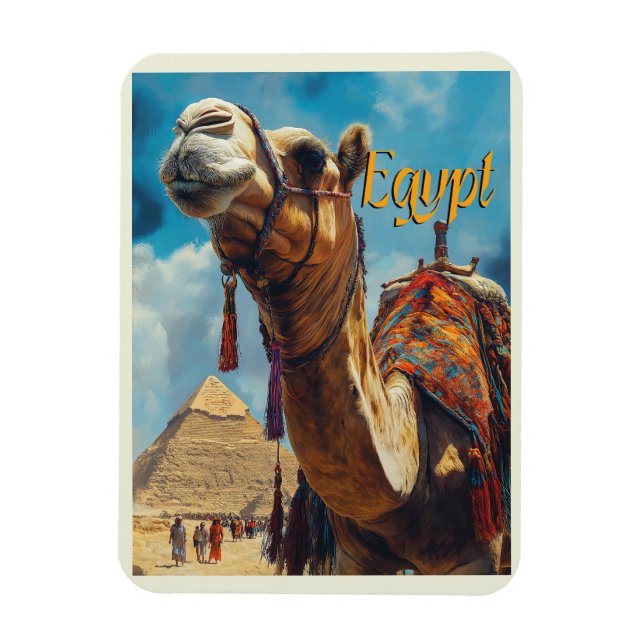 Imán Viajes de época de las pirámides de Giza en Egipto (Vertical)