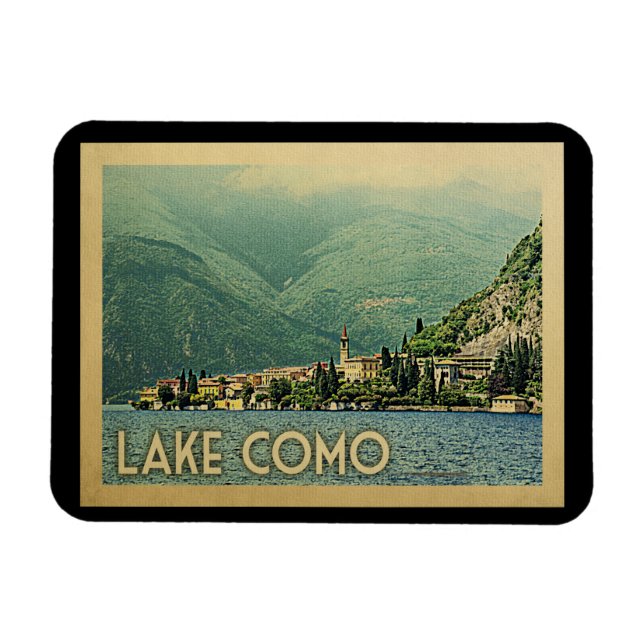 Imán Viajes de época del Lago Como Italia (Horizontal)