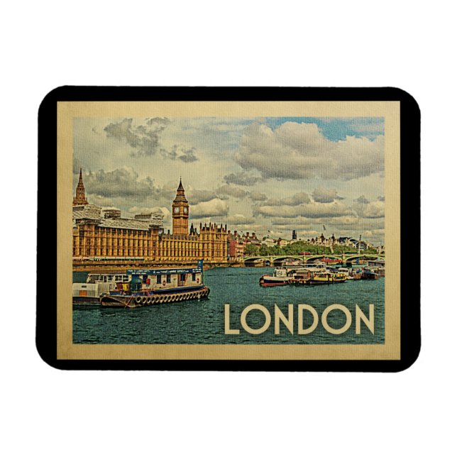 Imán Viajes de época en Inglaterra Londres (Horizontal)