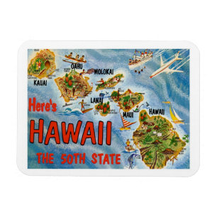 Imán Viajes de época Estados de Hawái
