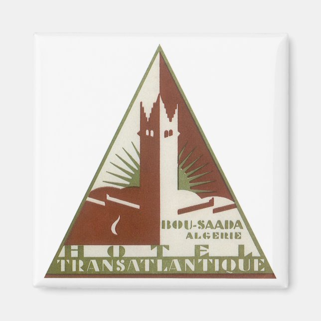 Imán Viajes de época, Hotel Trans Atlantique, Argelia (Frente)