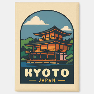 Imán Viajes de época Kioto Japón Paisaje retro escénico