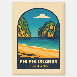 Imán Viajes de época Playa de Tailandia Phi Phi Islands