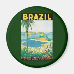 Imán Viajes de época Río de Janeiro Playa Costera Brasi