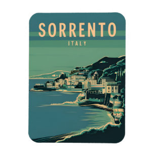 Imán Viajes de época Sorrento Italia Gráfico retro