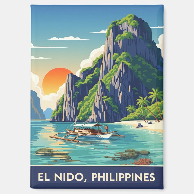 Imán Viajes de Filipinas en El Nido (Anverso)