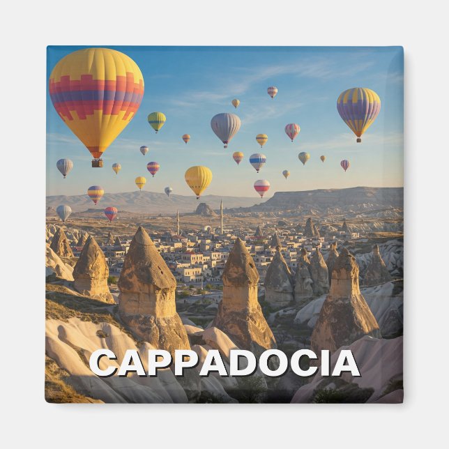 Imán Viajes de globos aerostáticos Cappadocia Turquía (Frente)