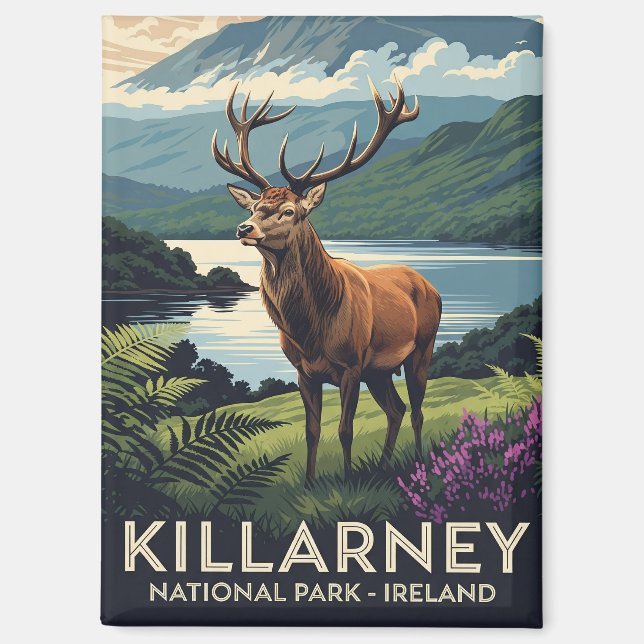 Imán Viajes de Irlanda en el Parque Nacional Killarney (Anverso)