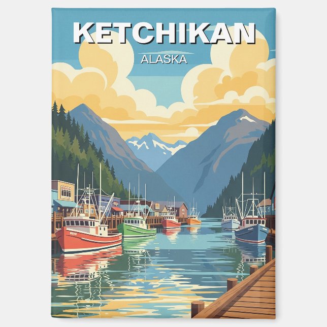 Imán Viajes de Ketchikan Alaska (Anverso)