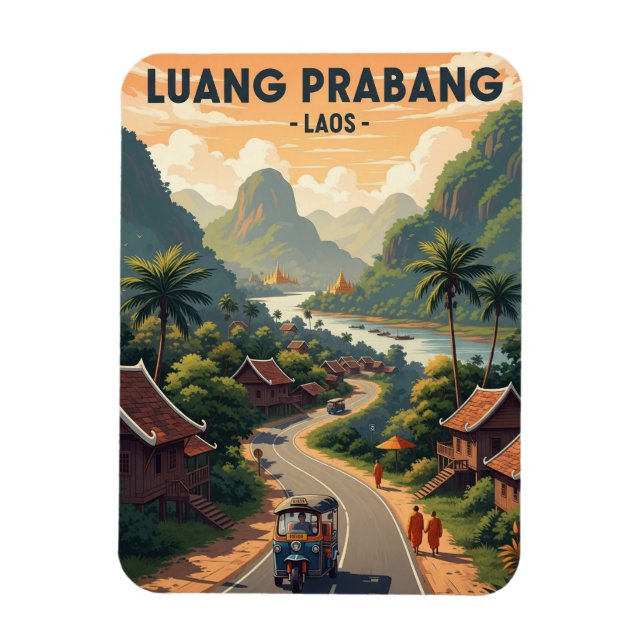 Imán Viajes de Laos Luang Prabang (Vertical)