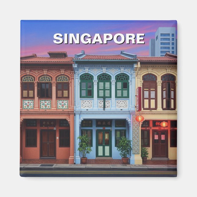 Imán Viajes de las tiendas de Singapur (Frente)