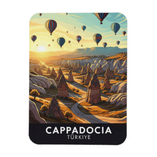 Imán Viajes de los globos aerostáticos Vintage Cappadoc