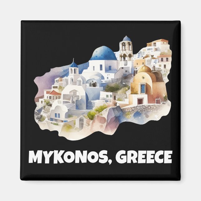 Imán Viajes de moda en Mykonos Grecia (Frente)