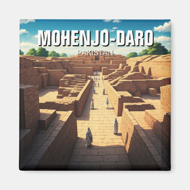 Imán Viajes de Mohenjo-Daro Pakistan (Frente)