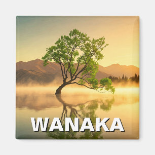 Imán Viajes de Nueva Zelanda por el lago Wanaka Tree