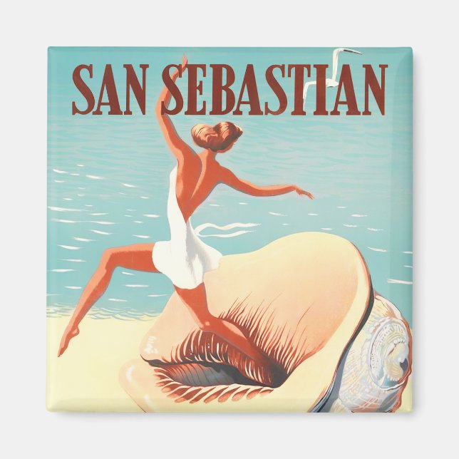 Imán Viajes de San Sebastián España 1956 (Frente)