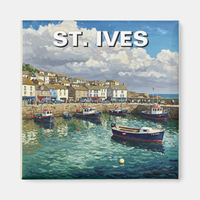 Imán Viajes de St. Ives Cornwall England (Frente)