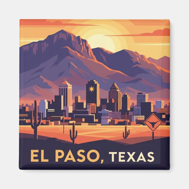 Imán Viajes de Texas en el Paso (Frente)