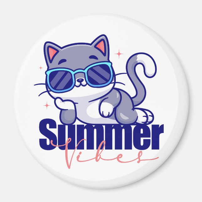 Imán Viajes de verano de Guay Cat (Frente)