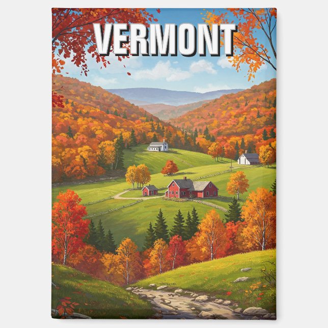 Imán Viajes de Vermont (Anverso)