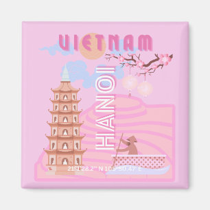 Imán Viajes de Vietnam, rosa