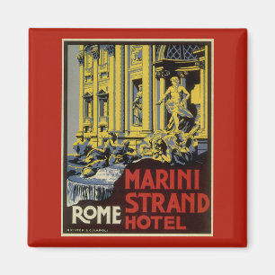 Imán Viajes de Vintage, Hotel Marini Strand, Roma, Ital