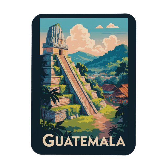 Imán Viajes del Ilustracion del Parque Nacional del Tik (Vertical)