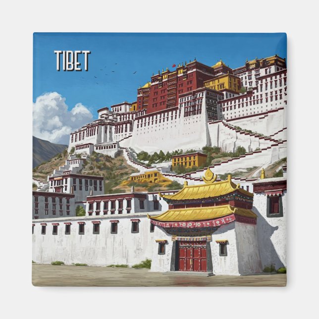 Imán Viajes del Palacio de la Potola del Tibet Lhasa (Frente)
