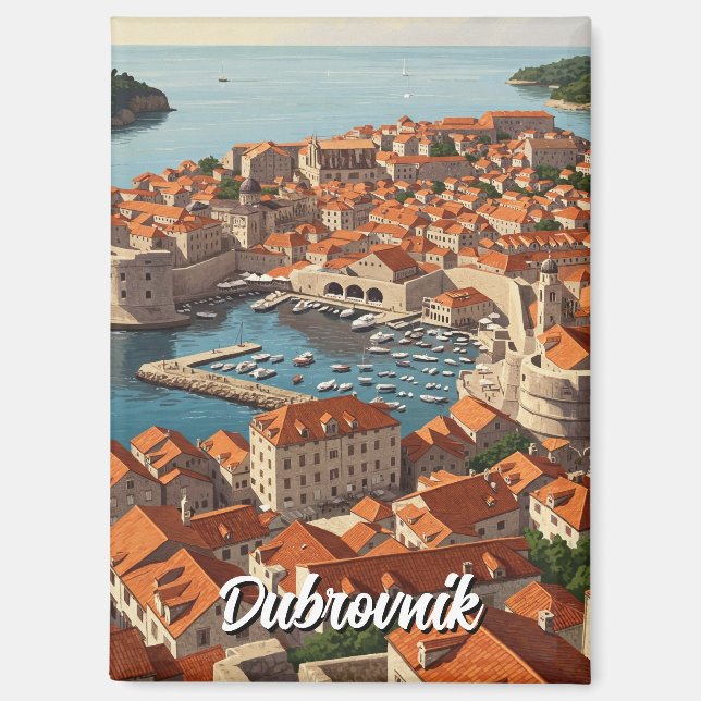 Imán Viajes en Dubrovnik de Croacia (Anverso)