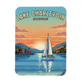 Imán Viajes en el lago Charlevoix Michigan