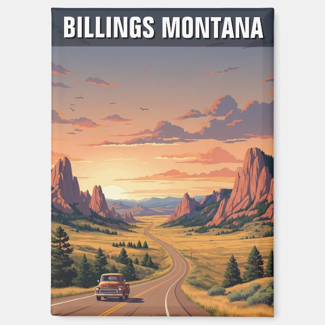 Imán Viajes en Montana (Anverso)