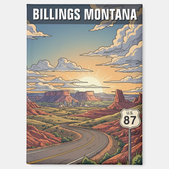Imán Viajes en Montana (Anverso)