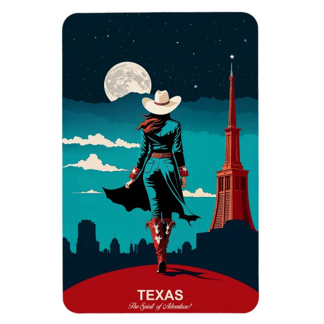 Imán Viajes en Texas: El espíritu de aventura flexible (Vertical)