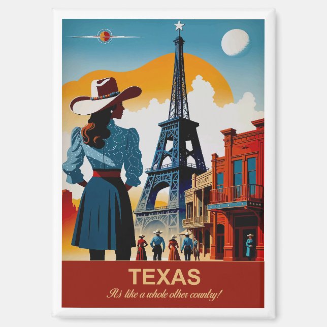 Imán Viajes en Texas: Es como un otro país entero (Anverso)