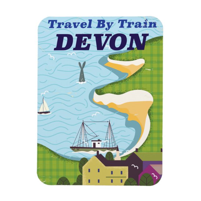 Imán Viajes En Tren Devon (Vertical)