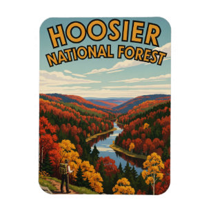 Imán Viajes forestales nacionales de Indiana Hoosier