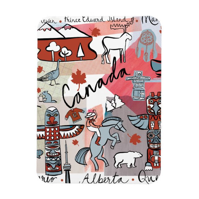 Imán Viajes mundiales - Canadá (Vertical)