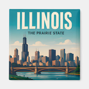 Imán Viajes por Illinois Chicago Springfield Medio Oest
