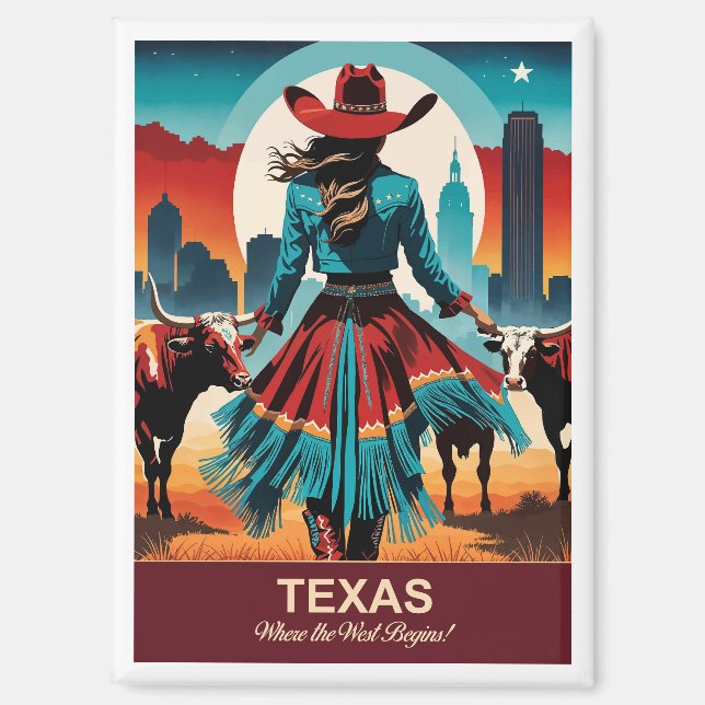 Imán Viajes por Texas: Donde empieza Occidente (Anverso)