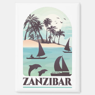 Imán Viajes retro de África de Zanzíbar