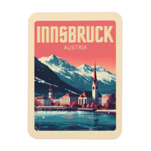 Imán Viajes retro Innsbruck Tirol - Regalos de los Alpe