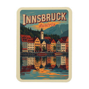 Imán Viajes retro Innsbruck Tirol - Regalos de los Alpe